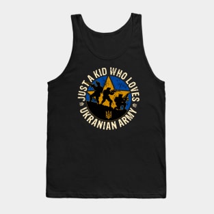 Just A kid Who Loves Ukranian Army Tank Top